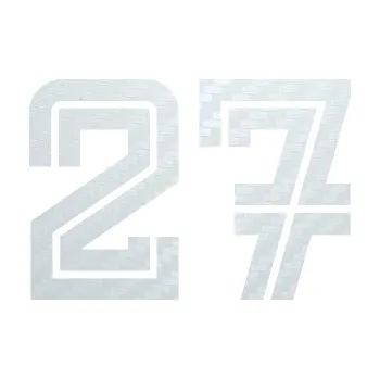 Polep vozidla SAMOLEPKA Startovní číslo 27 typ 7 (51 - 3D karbon bílý) NA AUTO, NÁLEPKA, FÓLIE, POLEP, TUNING, VLASTNÍ TEXT, TISK, AUTOSAMOLEPKY.cz, POLEPY, OBRÁZEK, LOGO, SAMOLEPKY