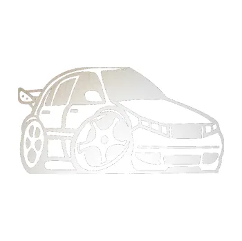 Polep vozidla SAMOLEPKA Škoda Fabia 001 karikatura pravá (82 - odrazková reflexní bílá) NA AUTO, NÁLEPKA, FÓLIE, POLEP, TUNING, VLASTNÍ TEXT, TISK, AUTOSAMOLEPKY.cz, POLEPY, OBRÁZEK, LOGO, SAMOLEPKY