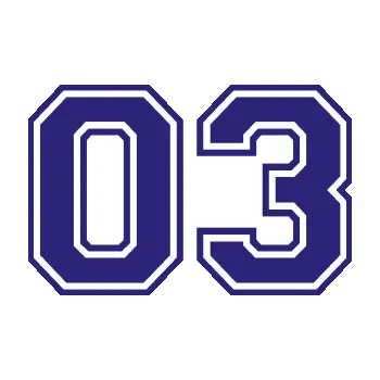 Polep vozidla Startovní číslo 03 typ 4 (22 - střední modrá) SAMOLEPKA NA AUTO, NÁLEPKA, FÓLIE, POLEP, TUNING, VLASTNÍ TEXT, TISK, AUTOSAMOLEPKY.cz, POLEPY, OBRÁZEK, LOGO, 3D STICKERS