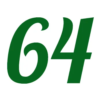 Polep vozidla Startovní číslo 64 typ 3 (20 - tmavě zelená) SAMOLEPKA NA AUTO, NÁLEPKA, FÓLIE, POLEP, TUNING, VLASTNÍ TEXT, TISK, AUTOSAMOLEPKY.cz, POLEPY, OBRÁZEK, LOGO, 3D STICKERS