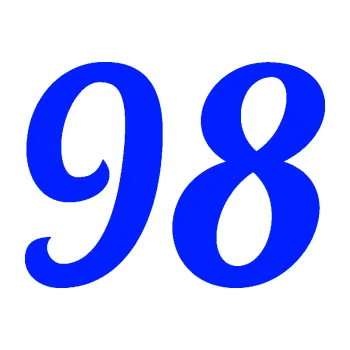 Polep vozidla Startovní číslo 98 typ 3 (19 - modrá dynamic) SAMOLEPKA NA AUTO, NÁLEPKA, FÓLIE, POLEP, TUNING, VLASTNÍ TEXT, TISK, AUTOSAMOLEPKY.cz, POLEPY, OBRÁZEK, LOGO, 3D STICKERS