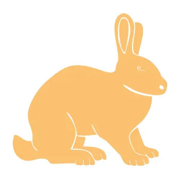 Samolepící dekorace SAMOLEPKA Zajíc 001 pravá (08 - béžová) NA AUTO, NÁLEPKA, FÓLIE, POLEP, TUNING, VLASTNÍ TEXT, TISK, AUTOSAMOLEPKY.cz, POLEPY, OBRÁZEK, LOGO, SAMOLEPKY