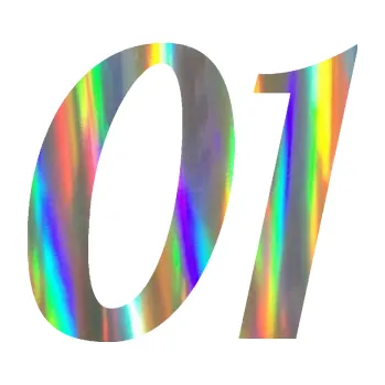 Polep vozidla SAMOLEPKA Startovní číslo 01 typ 3 (93 - Holografická) NA AUTO, NÁLEPKA, FÓLIE, POLEP, TUNING, VLASTNÍ TEXT, TISK, AUTOSAMOLEPKY.cz, POLEPY, OBRÁZEK, LOGO, SAMOLEPKY