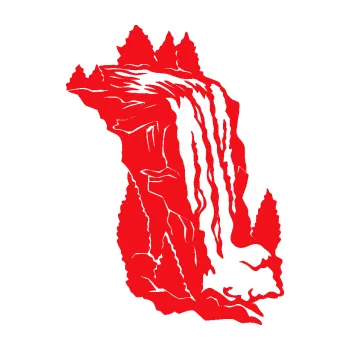 Samolepící dekorace SAMOLEPKA Vodopád pravá krajina (10 - červená) NA AUTO, NÁLEPKA, FÓLIE, POLEP, TUNING, VLASTNÍ TEXT, TISK, AUTOSAMOLEPKY.cz, POLEPY, OBRÁZEK, LOGO, SAMOLEPKY