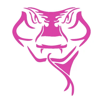 Samolepící dekorace Zmije 001 pravá (16 - růžová) SAMOLEPKA NA AUTO, NÁLEPKA, FÓLIE, POLEP, TUNING, VLASTNÍ TEXT, TISK, AUTOSAMOLEPKY.cz, POLEPY, OBRÁZEK, LOGO, 3D STICKERS