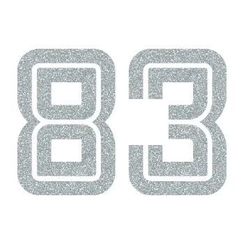 Polep vozidla Startovní číslo 83 typ 7 (91 - Ultra Metalic stříbrná metalíza) SAMOLEPKA NA AUTO, NÁLEPKA, FÓLIE, POLEP, TUNING, VLASTNÍ TEXT, TISK, AUTOSAMOLEPKY.cz, POLEPY, OBRÁZEK, LOGO, 3D STICKERS