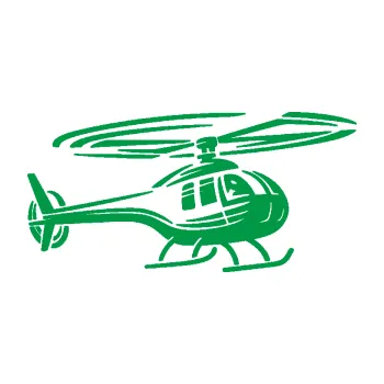 Polep vozidla SAMOLEPKA Vrtulník 012 pravá helikoptéra (12 - zelená) NA AUTO, NÁLEPKA, FÓLIE, POLEP, TUNING, VLASTNÍ TEXT, TISK, AUTOSAMOLEPKY.cz, POLEPY, OBRÁZEK, LOGO, SAMOLEPKY