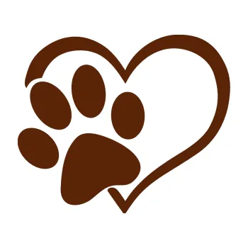 samolepka Tlapka love levá (15 - hnědá) SAMOLEPKA NA AUTO, NÁLEPKA, FÓLIE, POLEP, TUNING, VLASTNÍ TEXT, TISK, AUTOSAMOLEPKY.cz, POLEPY, OBRÁZEK, LOGO, 3D STICKERS