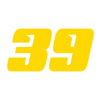 Polep vozidla SAMOLEPKA Startovní číslo 39 typ 6 (13 - jasně žlutá) NA AUTO, NÁLEPKA, FÓLIE, POLEP, TUNING, VLASTNÍ TEXT, TISK, AUTOSAMOLEPKY.cz, POLEPY, OBRÁZEK, LOGO, SAMOLEPKY