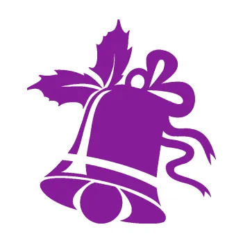 Samolepící dekorace Vánoční zvoneček 001 levá (14 - fialová) SAMOLEPKA NA AUTO, NÁLEPKA, FÓLIE, POLEP, TUNING, VLASTNÍ TEXT, TISK, AUTOSAMOLEPKY.cz, POLEPY, OBRÁZEK, LOGO, 3D STICKERS