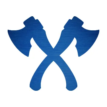 Samolepící dekorace SAMOLEPKA Spojené sekery (65 - škrábaný kov modrý) NA AUTO, NÁLEPKA, FÓLIE, POLEP, TUNING, VLASTNÍ TEXT, TISK, AUTOSAMOLEPKY.cz, POLEPY, OBRÁZEK, LOGO, SAMOLEPKY