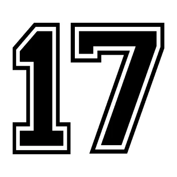 Polep vozidla Startovní číslo 17 typ 4 (01 - černá) SAMOLEPKA NA AUTO, NÁLEPKA, FÓLIE, POLEP, TUNING, VLASTNÍ TEXT, TISK, AUTOSAMOLEPKY.cz, POLEPY, OBRÁZEK, LOGO, 3D STICKERS