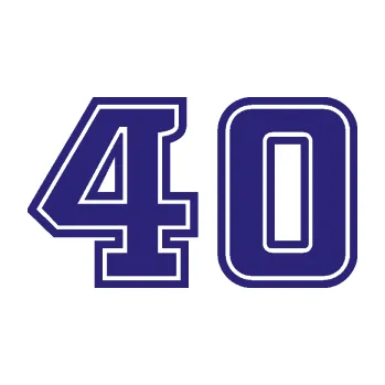 Polep vozidla Startovní číslo 40 typ 5 (22 - střední modrá) SAMOLEPKA NA AUTO, NÁLEPKA, FÓLIE, POLEP, TUNING, VLASTNÍ TEXT, TISK, AUTOSAMOLEPKY.cz, POLEPY, OBRÁZEK, LOGO, 3D STICKERS