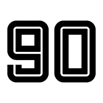 Polep vozidla Startovní číslo 90 typ 7 (01 - černá) SAMOLEPKA NA AUTO, NÁLEPKA, FÓLIE, POLEP, TUNING, VLASTNÍ TEXT, TISK, AUTOSAMOLEPKY.cz, POLEPY, OBRÁZEK, LOGO, 3D STICKERS