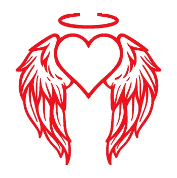 Samolepící dekorace SAMOLEPKA Srdíčko 019 andělská křídla (10 - červená) NA AUTO, NÁLEPKA, FÓLIE, POLEP, TUNING, VLASTNÍ TEXT, TISK, AUTOSAMOLEPKY.cz, POLEPY, OBRÁZEK, LOGO, SAMOLEPKY