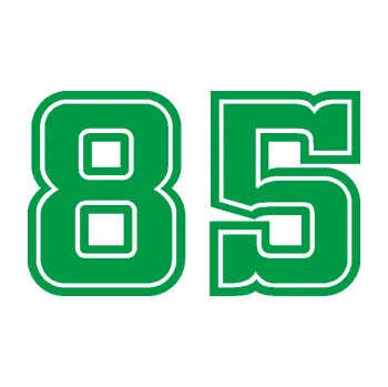 Polep vozidla Startovní číslo 85 typ 5 (12 - zelená) SAMOLEPKA NA AUTO, NÁLEPKA, FÓLIE, POLEP, TUNING, VLASTNÍ TEXT, TISK, AUTOSAMOLEPKY.cz, POLEPY, OBRÁZEK, LOGO, 3D STICKERS