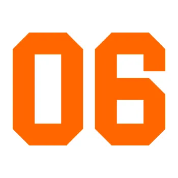 Polep vozidla Startovní číslo 06 (73 - Fluorescentní oranžová) SAMOLEPKA NA AUTO, NÁLEPKA, FÓLIE, POLEP, TUNING, VLASTNÍ TEXT, TISK, AUTOSAMOLEPKY.cz, POLEPY, OBRÁZEK, LOGO, 3D STICKERS