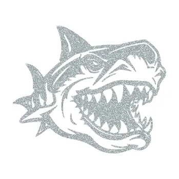 Samolepicí dekorace na vozidlo Žralok 021 pravá (91 - Ultra Metalic stříbrná metalíza) SAMOLEPKA NA AUTO, NÁLEPKA, FÓLIE, POLEP, TUNING, VLASTNÍ TEXT, TISK, AUTOSAMOLEPKY.cz, POLEPY, OBRÁZEK, LOGO, 3D STICKERS