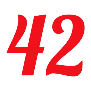 Polep vozidla SAMOLEPKA Startovní číslo 42 typ 3 (10 - červená) NA AUTO, NÁLEPKA, FÓLIE, POLEP, TUNING, VLASTNÍ TEXT, TISK, AUTOSAMOLEPKY.cz, POLEPY, OBRÁZEK, LOGO, SAMOLEPKY