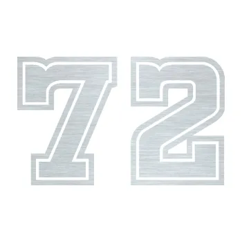 Polep vozidla Startovní číslo 72 typ 5 (61 - škrábaný hliník) SAMOLEPKA NA AUTO, NÁLEPKA, FÓLIE, POLEP, TUNING, VLASTNÍ TEXT, TISK, AUTOSAMOLEPKY.cz, POLEPY, OBRÁZEK, LOGO, 3D STICKERS