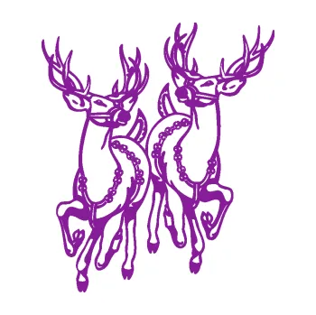 Samolepící dekorace Vánoční sobi (14 - fialová) SAMOLEPKA NA AUTO, NÁLEPKA, FÓLIE, POLEP, TUNING, VLASTNÍ TEXT, TISK, AUTOSAMOLEPKY.cz, POLEPY, OBRÁZEK, LOGO, 3D STICKERS