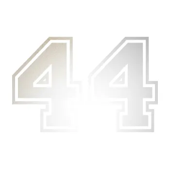 Polep vozidla SAMOLEPKA Startovní číslo 44 typ 4 (82 - odrazková reflexní bílá) NA AUTO, NÁLEPKA, FÓLIE, POLEP, TUNING, VLASTNÍ TEXT, TISK, AUTOSAMOLEPKY.cz, POLEPY, OBRÁZEK, LOGO, SAMOLEPKY