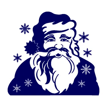 Samolepící dekorace SAMOLEPKA Vánoční Santa 001 levá (23 - tmavě modrá) NA AUTO, NÁLEPKA, FÓLIE, POLEP, TUNING, VLASTNÍ TEXT, TISK, AUTOSAMOLEPKY.cz, POLEPY, OBRÁZEK, LOGO, SAMOLEPKY