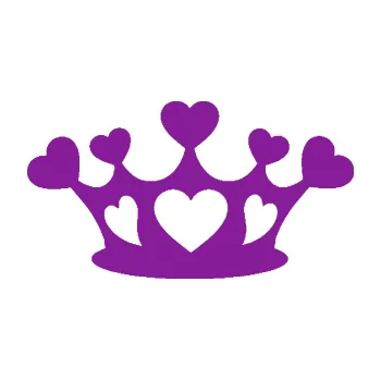 Samolepící dekorace Srdíčka korunka (14 - fialová) SAMOLEPKA NA AUTO, NÁLEPKA, FÓLIE, POLEP, TUNING, VLASTNÍ TEXT, TISK, AUTOSAMOLEPKY.cz, POLEPY, OBRÁZEK, LOGO, 3D STICKERS
