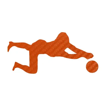 Samolepicí dekorace na vozidlo Voleybal 008 pravá (54 - 3D karbon oranžový) SAMOLEPKA NA AUTO, NÁLEPKA, FÓLIE, POLEP, TUNING, VLASTNÍ TEXT, TISK, AUTOSAMOLEPKY.cz, POLEPY, OBRÁZEK, LOGO, 3D STICKERS