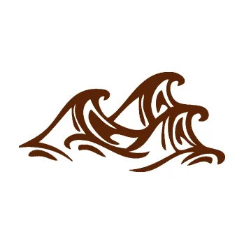 Samolepící dekorace Vlny 005 pravá moře (15 - hnědá) SAMOLEPKA NA AUTO, NÁLEPKA, FÓLIE, POLEP, TUNING, VLASTNÍ TEXT, TISK, AUTOSAMOLEPKY.cz, POLEPY, OBRÁZEK, LOGO, 3D STICKERS