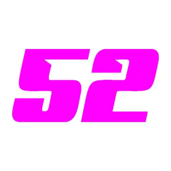 Polep vozidla Startovní číslo 52 typ 6 (72 - Fluorescentní růžová) SAMOLEPKA NA AUTO, NÁLEPKA, FÓLIE, POLEP, TUNING, VLASTNÍ TEXT, TISK, AUTOSAMOLEPKY.cz, POLEPY, OBRÁZEK, LOGO, 3D STICKERS