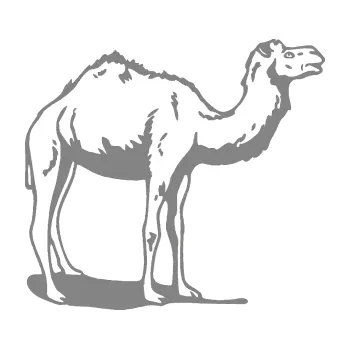 Samolepící dekorace Velbloud 001 pravá (17 - šedá) SAMOLEPKA NA AUTO, NÁLEPKA, FÓLIE, POLEP, TUNING, VLASTNÍ TEXT, TISK, AUTOSAMOLEPKY.cz, POLEPY, OBRÁZEK, LOGO, 3D STICKERS
