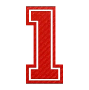 Polep vozidla Startovní číslo 1 typ 5 (53 - 3D karbon červený) SAMOLEPKA NA AUTO, NÁLEPKA, FÓLIE, POLEP, TUNING, VLASTNÍ TEXT, TISK, AUTOSAMOLEPKY.cz, POLEPY, OBRÁZEK, LOGO, 3D STICKERS