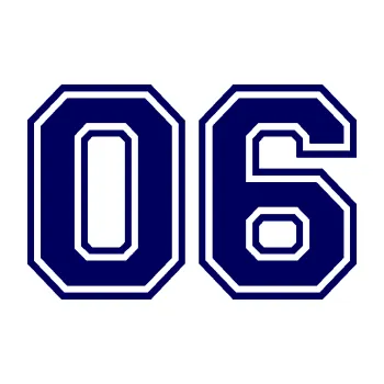 Polep vozidla Startovní číslo 06 typ 4 (23 - tmavě modrá) SAMOLEPKA NA AUTO, NÁLEPKA, FÓLIE, POLEP, TUNING, VLASTNÍ TEXT, TISK, AUTOSAMOLEPKY.cz, POLEPY, OBRÁZEK, LOGO, 3D STICKERS