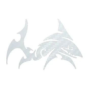 Samolepicí dekorace na vozidlo Žralok 002 pravá (51 - 3D karbon bílý) SAMOLEPKA NA AUTO, NÁLEPKA, FÓLIE, POLEP, TUNING, VLASTNÍ TEXT, TISK, AUTOSAMOLEPKY.cz, POLEPY, OBRÁZEK, LOGO, 3D STICKERS