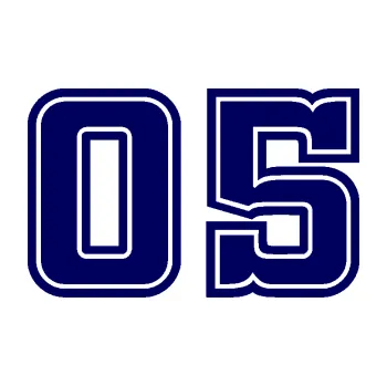 Polep vozidla Startovní číslo 05 typ 5 (23 - tmavě modrá) SAMOLEPKA NA AUTO, NÁLEPKA, FÓLIE, POLEP, TUNING, VLASTNÍ TEXT, TISK, AUTOSAMOLEPKY.cz, POLEPY, OBRÁZEK, LOGO, 3D STICKERS