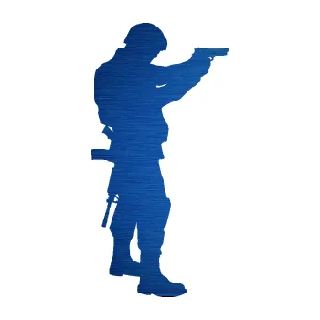 Samolepící dekorace SAMOLEPKA Voják 002 pravá (65 - škrábaný kov modrý) NA AUTO, NÁLEPKA, FÓLIE, POLEP, TUNING, VLASTNÍ TEXT, TISK, AUTOSAMOLEPKY.cz, POLEPY, OBRÁZEK, LOGO, SAMOLEPKY