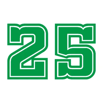 Polep vozidla Startovní číslo 25 typ 5 (12 - zelená) SAMOLEPKA NA AUTO, NÁLEPKA, FÓLIE, POLEP, TUNING, VLASTNÍ TEXT, TISK, AUTOSAMOLEPKY.cz, POLEPY, OBRÁZEK, LOGO, 3D STICKERS