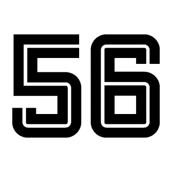 Polep vozidla Startovní číslo 56 typ 7 (01 - černá) SAMOLEPKA NA AUTO, NÁLEPKA, FÓLIE, POLEP, TUNING, VLASTNÍ TEXT, TISK, AUTOSAMOLEPKY.cz, POLEPY, OBRÁZEK, LOGO, 3D STICKERS