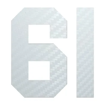 Polep vozidla SAMOLEPKA Startovní číslo 61 (51 - 3D karbon bílý) NA AUTO, NÁLEPKA, FÓLIE, POLEP, TUNING, VLASTNÍ TEXT, TISK, AUTOSAMOLEPKY.cz, POLEPY, OBRÁZEK, LOGO, SAMOLEPKY