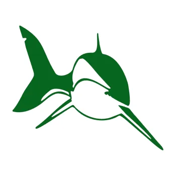 Samolepicí dekorace na vozidlo Žralok 004 pravá (20 - tmavě zelená) SAMOLEPKA NA AUTO, NÁLEPKA, FÓLIE, POLEP, TUNING, VLASTNÍ TEXT, TISK, AUTOSAMOLEPKY.cz, POLEPY, OBRÁZEK, LOGO, 3D STICKERS