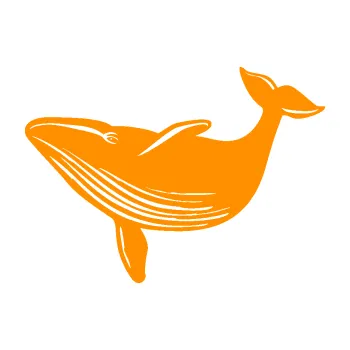 Samolepící dekorace Velryba 002 levá (06 - oranžová) SAMOLEPKA NA AUTO, NÁLEPKA, FÓLIE, POLEP, TUNING, VLASTNÍ TEXT, TISK, AUTOSAMOLEPKY.cz, POLEPY, OBRÁZEK, LOGO, 3D STICKERS