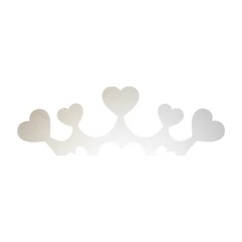 Samolepící dekorace SAMOLEPKA Srdíčka korunka (82 - odrazková reflexní bílá) NA AUTO, NÁLEPKA, FÓLIE, POLEP, TUNING, VLASTNÍ TEXT, TISK, AUTOSAMOLEPKY.cz, POLEPY, OBRÁZEK, LOGO, SAMOLEPKY