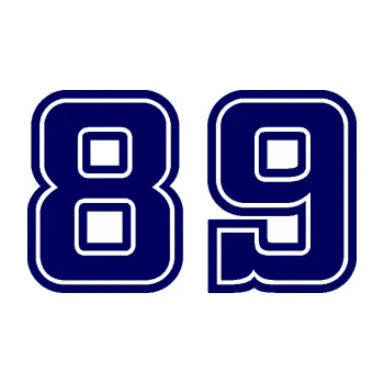 Polep vozidla Startovní číslo 89 typ 5 (23 - tmavě modrá) SAMOLEPKA NA AUTO, NÁLEPKA, FÓLIE, POLEP, TUNING, VLASTNÍ TEXT, TISK, AUTOSAMOLEPKY.cz, POLEPY, OBRÁZEK, LOGO, 3D STICKERS