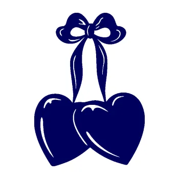 Samolepící dekorace SAMOLEPKA Srdíčka 002 pravá na mašličce (23 - tmavě modrá) NA AUTO, NÁLEPKA, FÓLIE, POLEP, TUNING, VLASTNÍ TEXT, TISK, AUTOSAMOLEPKY.cz, POLEPY, OBRÁZEK, LOGO, SAMOLEPKY