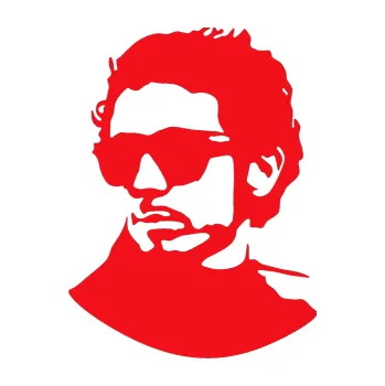 Samolepící dekorace SAMOLEPKA Valentino Rossi silueta levá (10 - červená) NA AUTO, NÁLEPKA, FÓLIE, POLEP, TUNING, VLASTNÍ TEXT, TISK, AUTOSAMOLEPKY.cz, POLEPY, OBRÁZEK, LOGO, SAMOLEPKY