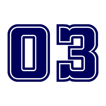 Polep vozidla Startovní číslo 03 typ 5 (23 - tmavě modrá) SAMOLEPKA NA AUTO, NÁLEPKA, FÓLIE, POLEP, TUNING, VLASTNÍ TEXT, TISK, AUTOSAMOLEPKY.cz, POLEPY, OBRÁZEK, LOGO, 3D STICKERS