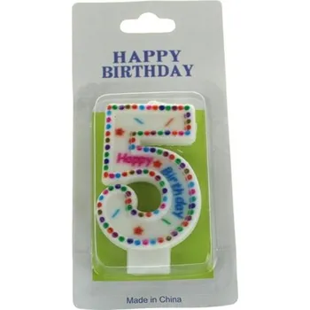 Dortová svíčka MrHome KR Dortová svíčka číslo 7cm -5- - 1 ks