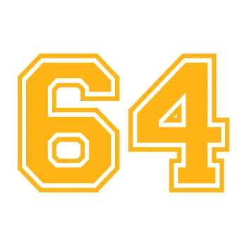 Polep vozidla Startovní číslo 64 typ 4 (21 - světle oranžová) SAMOLEPKA NA AUTO, NÁLEPKA, FÓLIE, POLEP, TUNING, VLASTNÍ TEXT, TISK, AUTOSAMOLEPKY.cz, POLEPY, OBRÁZEK, LOGO, 3D STICKERS