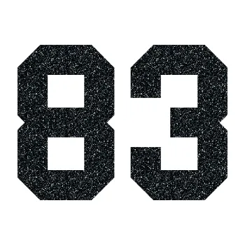 Polep vozidla Startovní číslo 83 (85 - Ultra Metalic černá) SAMOLEPKA NA AUTO, NÁLEPKA, FÓLIE, POLEP, TUNING, VLASTNÍ TEXT, TISK, AUTOSAMOLEPKY.cz, POLEPY, OBRÁZEK, LOGO, 3D STICKERS